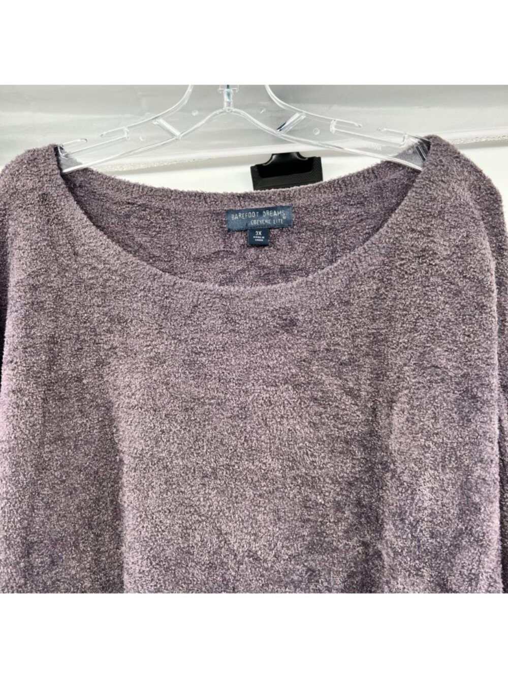 Barefoot Dreams Womens Soft Knit Sweater Purple Pullover Size 3X - Picture 2 of 9